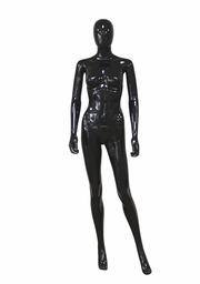 Black Gloss Female Mannequin Hands By Side Ref: M1B