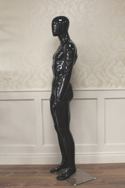 Black Gloss Male Mannequin Hands By Side