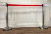 Tape Security Barrier - Red - Single Post With Belt