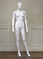 White Gloss Female Mannequin Hands By Side Ref:M1W