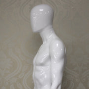 White Gloss Male Mannequin Hands By Side
