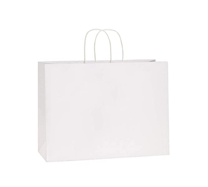 White Paper Bags 110gsm 445mm + 160mm x 480mm - 200 per pack – The Hanger  Company